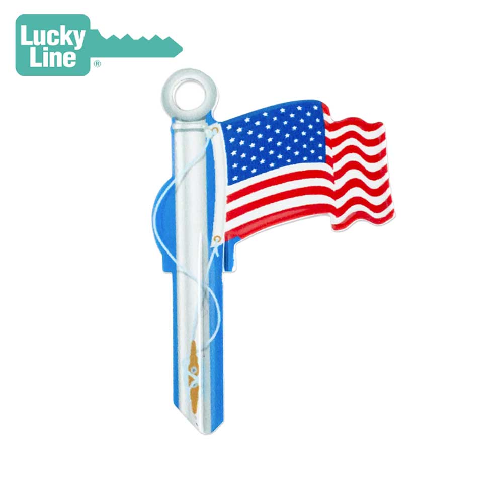 Lucky Line - B101S - American Flag - Key Shapes - Schlage (SC1)
