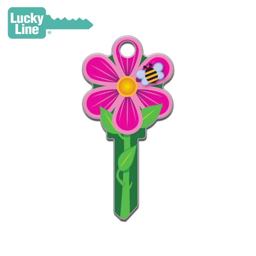 Lucky Line - B106K - Flower Key Shapes - Kwikset (KW1) - 5 Pack