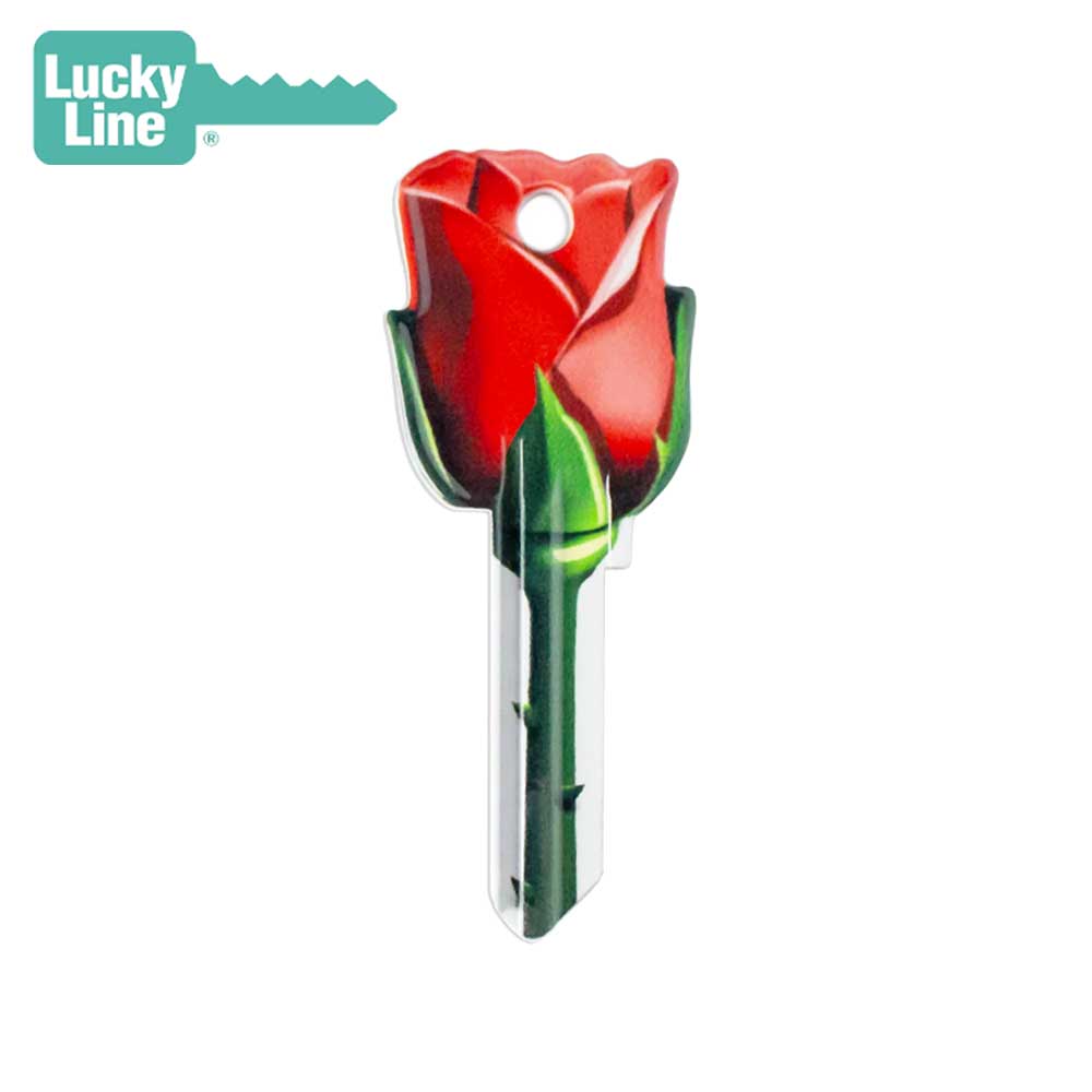 Lucky Line - B107S - Rose Flower Key Shapes - Schlage (SC1) - 5 Pack