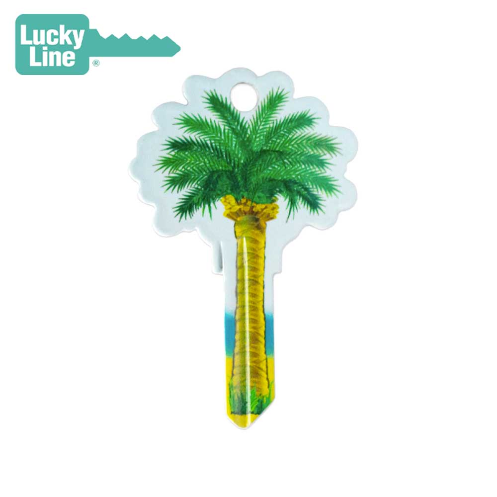 Lucky Line - B112K - Palm Tree Key Shapes - Kwikset (KW1) - 5 Pack