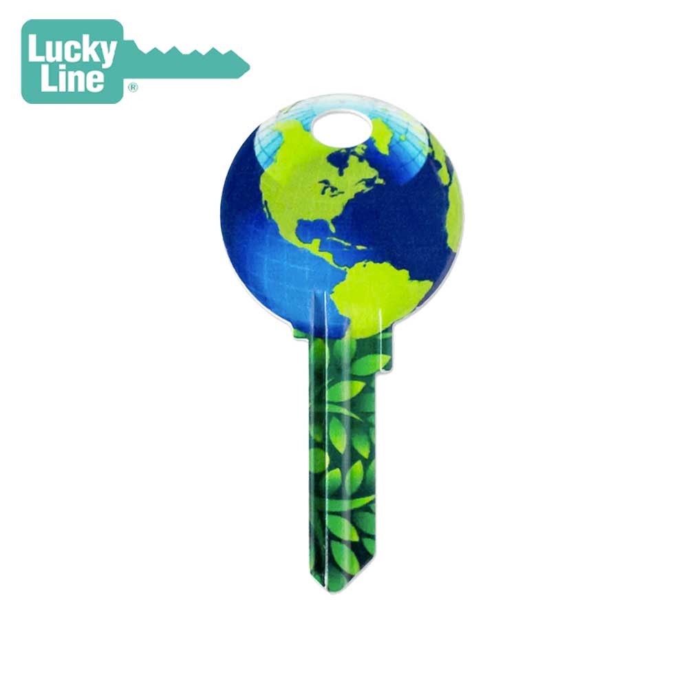 Lucky Line - B127K - Earth Key Shapes - Kwikset (KW1) - 5 Pack