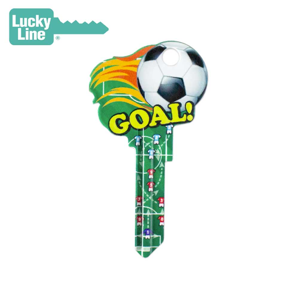 Lucky Line - B135K - Soccer Key Shapes - Kwikset (KW1) - 5 Pack