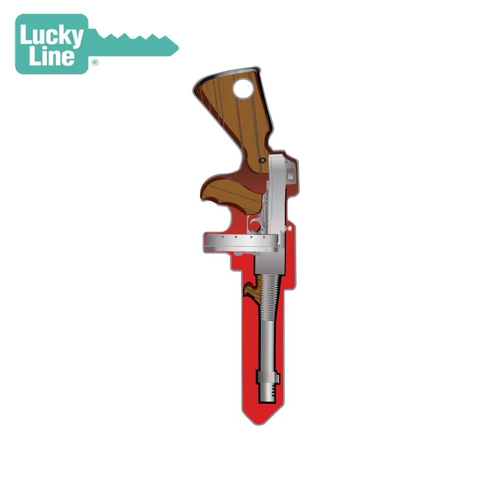 Lucky Line - B139K - Machine Gun Key Shapes - Kwikset (KW1) - 5 Pack