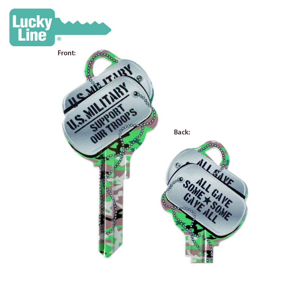 Lucky Line - B141K - Dog Tags Key Shapes - Schlage - Kwikset (KW1) - 5 Pack