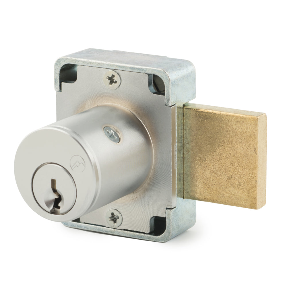OLYMPUS LOCK - 100DR - Cabinet Door Deadbolt Lock - N Series National - 26D - Satin Chrome - KD - Grade 1