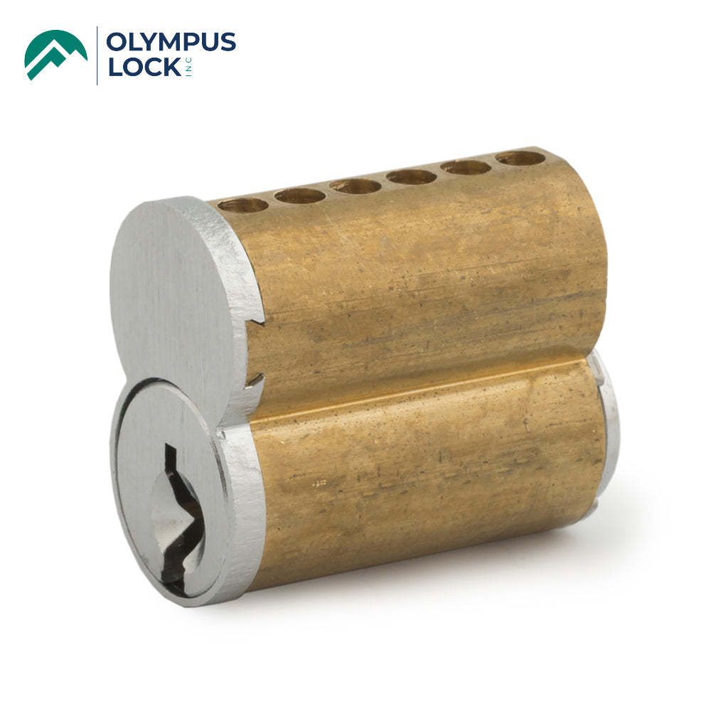 OLYMPUS LOCK - 207 - 7 Pin SFIC Core - "A" Keyway - Satin Chrome