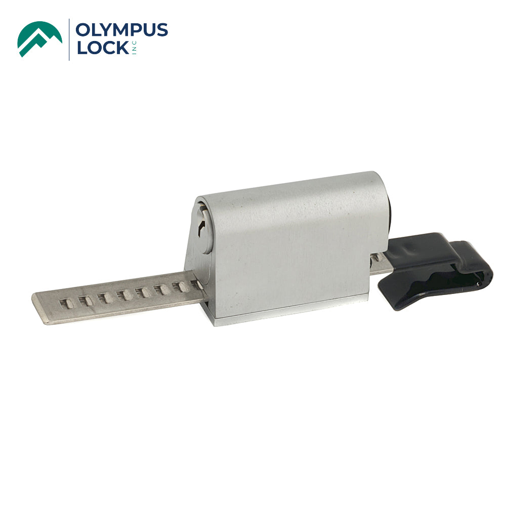OLYMPUS LOCK - 829R - Sliding Door / Showcase Ratchet Lock - Schlage C - 26D - Satin Chrome - KA 101