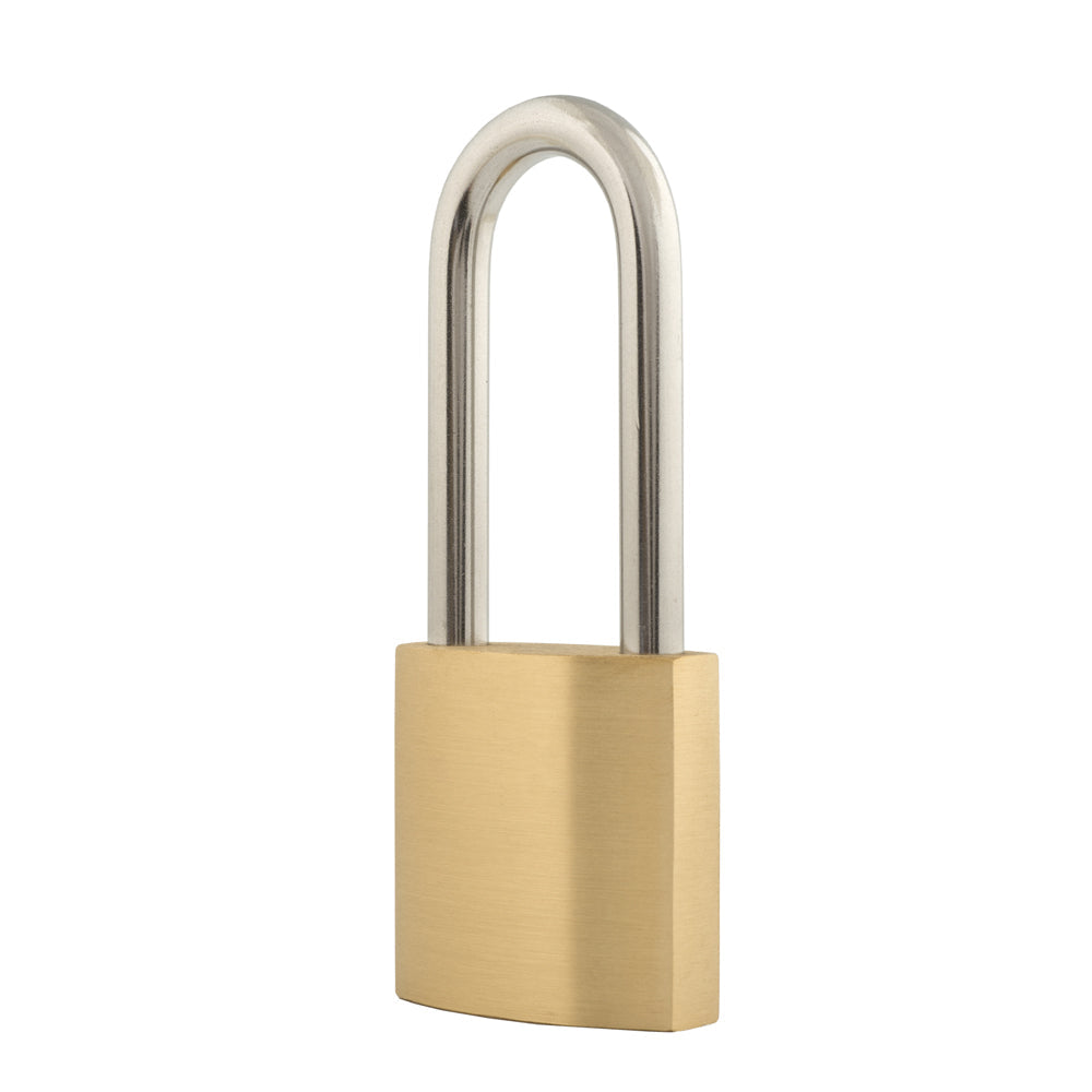 OLYMPUS LOCK - CRB200 - Box Brass Padlock - Corbin / Russwin IC Cylinders - 2" Width - 2-21/32 Shackle