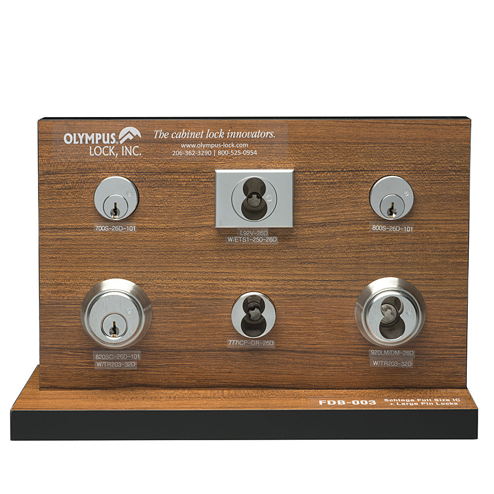 OLYMPUS LOCK - Display Board - Large Pin Locks