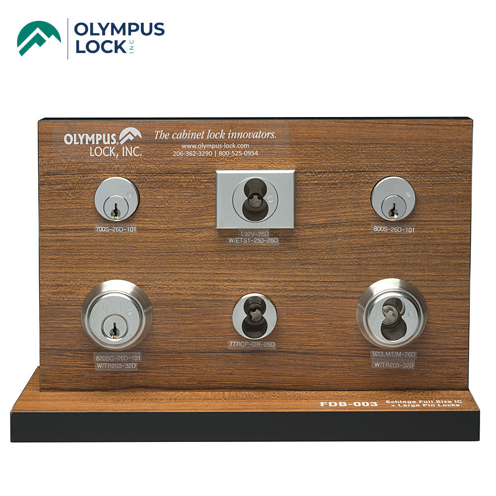 OLYMPUS LOCK - Display Board - Large Pin Locks