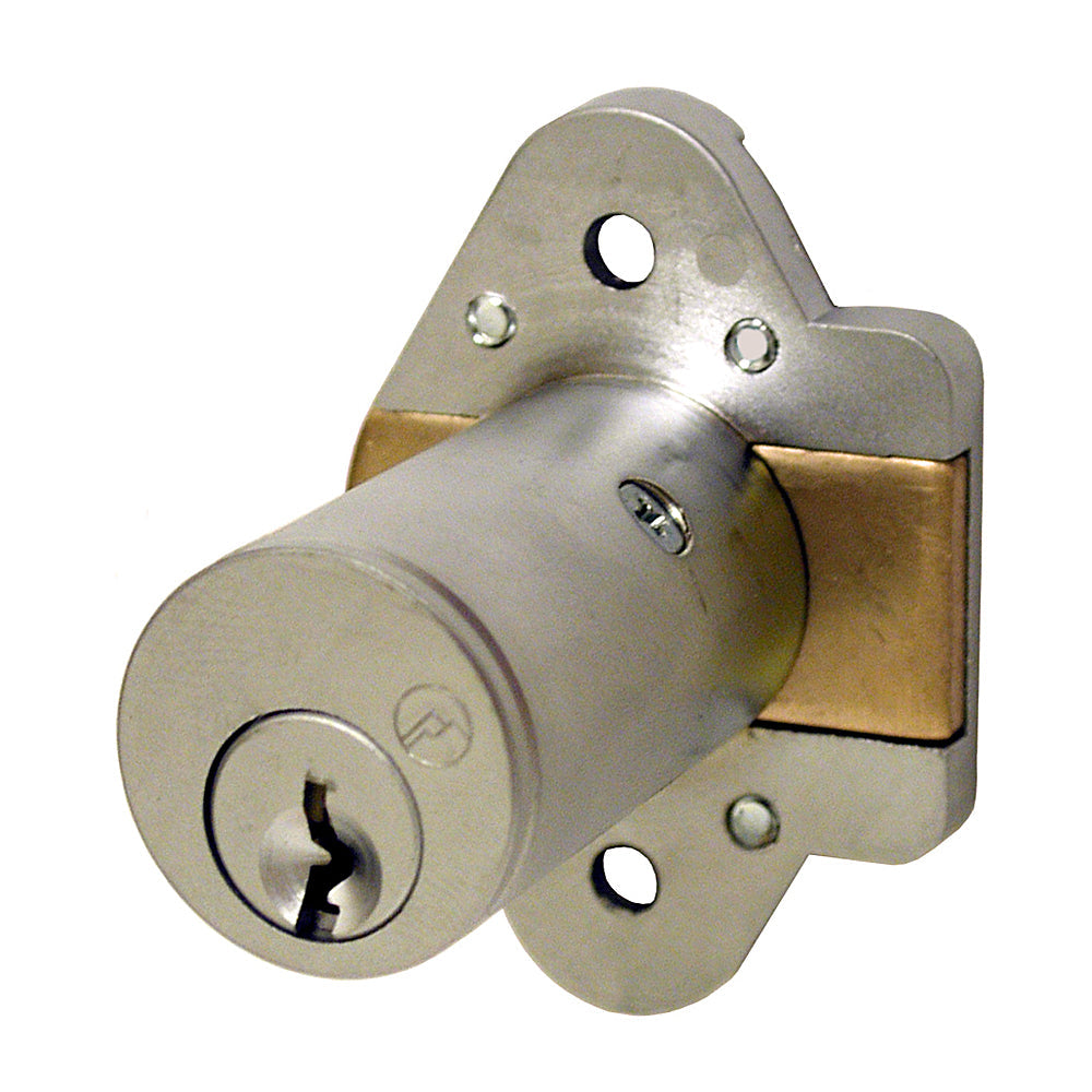 OLYMPUS LOCK - N078L - Cabinet Door Deadbolt Lock - N Series National - 26D - Satin Chrome - KA 107 - LH