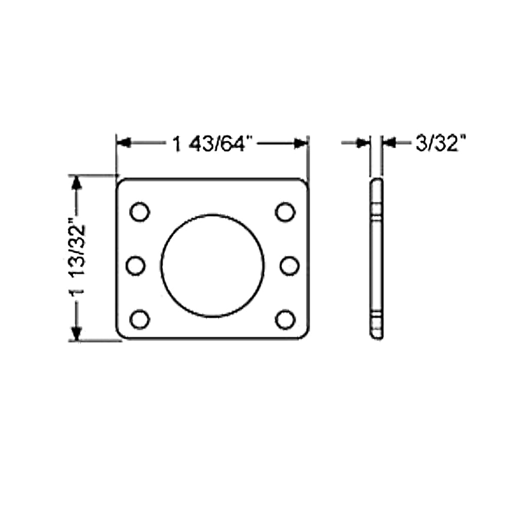 OLYMPUS LOCK - WP21 ( 3 / 32" ) Spacer For 7/8 Barrel Diameter Locks - White Plastic