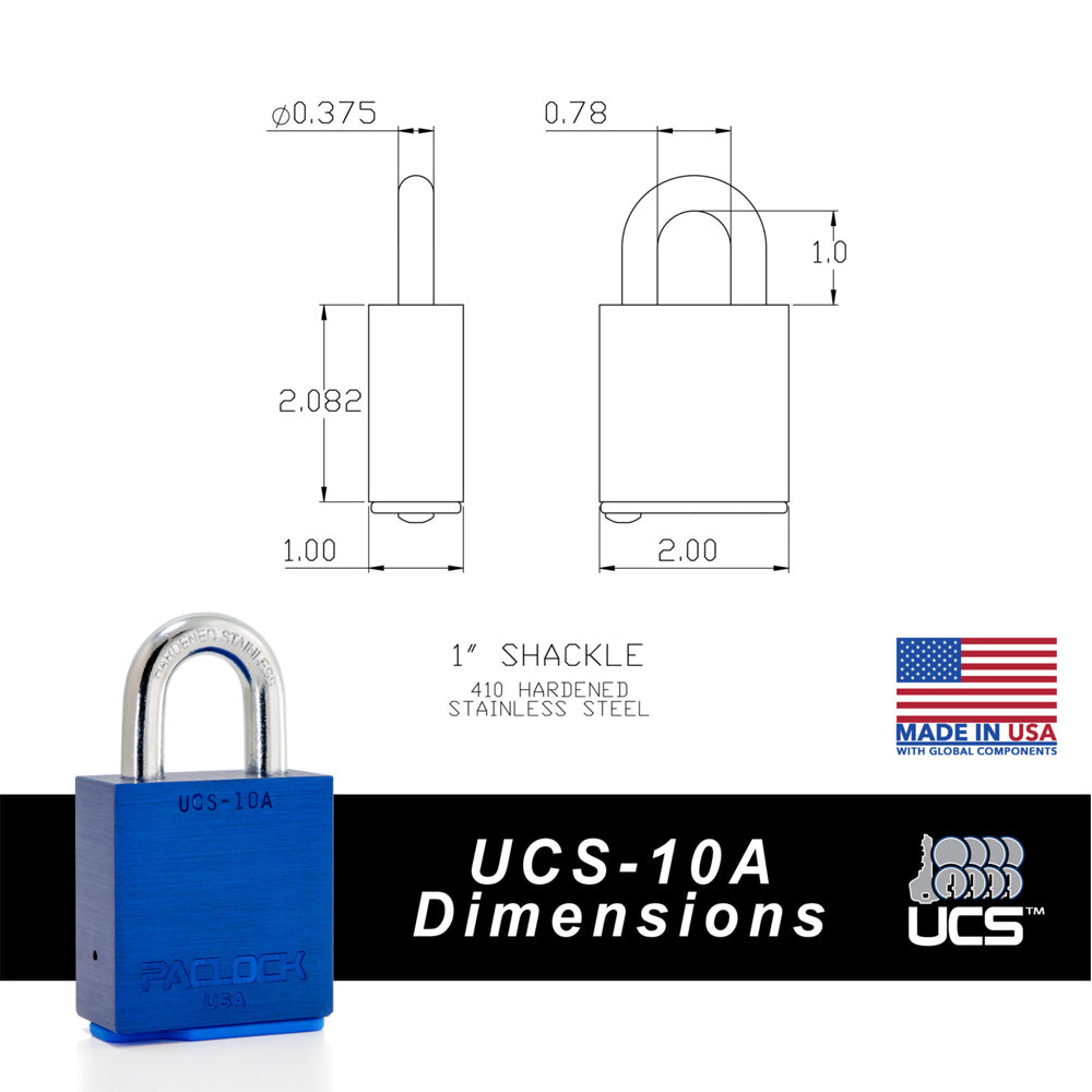 PACLOCK UCS-10A Series Aluminum Job Box Lock