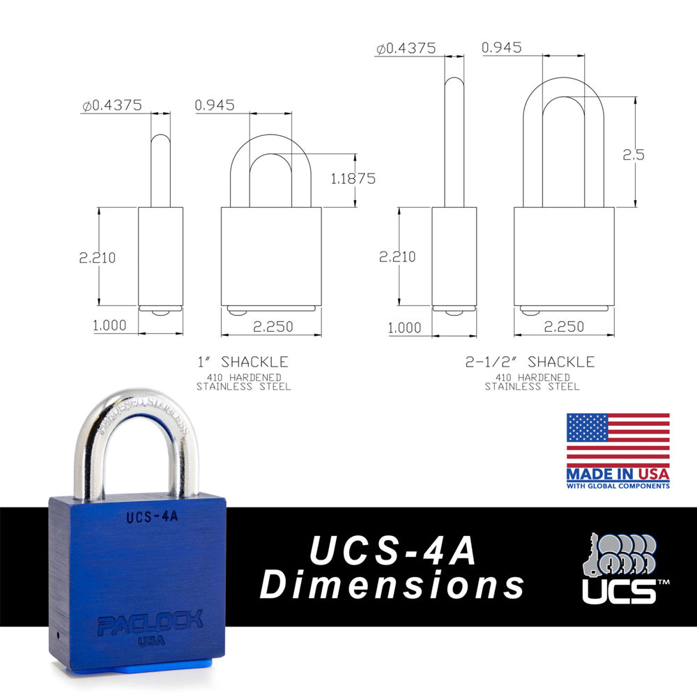 PACLOCK UCS-4A Series Ultra-Heavy-Duty Aluminum Padlock