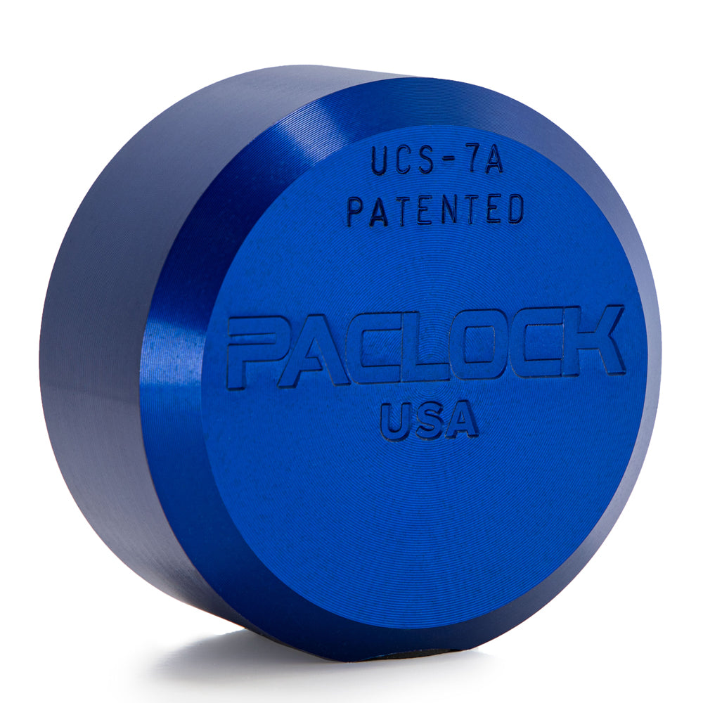 PACLOCK UCS-7A Series Hidden-Shackle Aluminum Flat Back Hockey-Puck-Style Lock