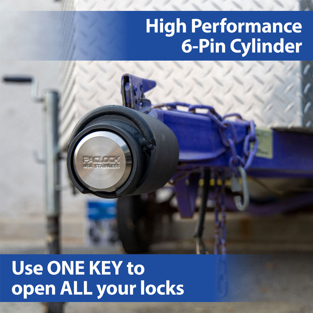 PACLOCK UCS-7S Series Hidden-Shackle Stainless Steel Flat Back Hockey-Puck-Style Lock