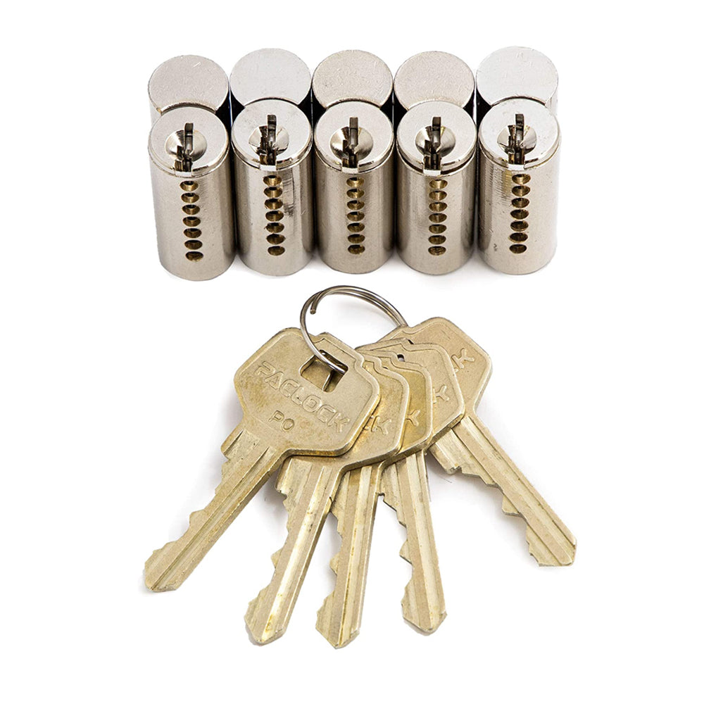 PACLOCK UCS Keyed Alike Cylinders Starter Pack 5 Pack Cylinders w/5 Keys KA5-5