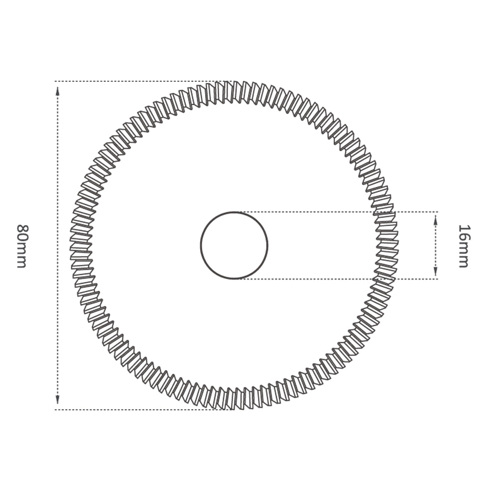 P-2028 - High Grade Solid Carbide 80mm (80°) Angle Milling Cutter