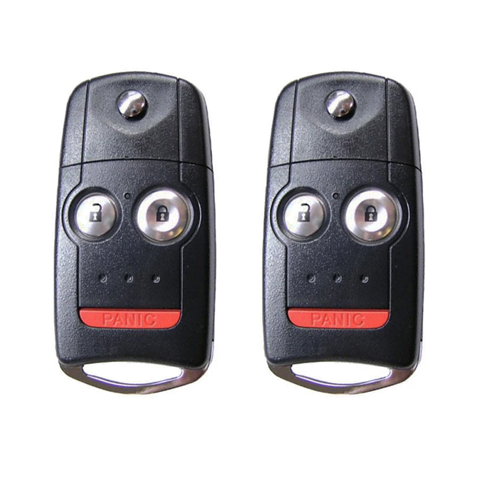 2007 - 2013 Acura MDX RDX Flip Key Fob 3B FCC# N5F0602A1A - 35111-STX-325 / 35111-STX-327 (2 Pack)