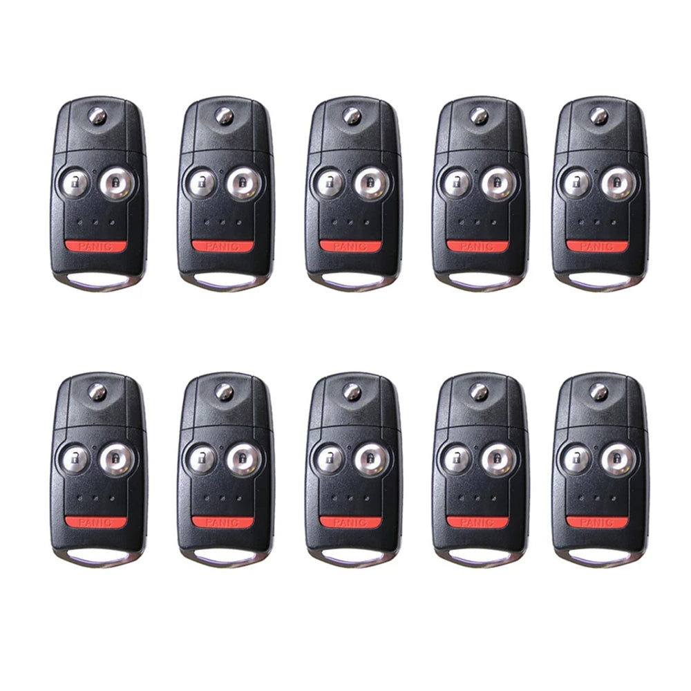 2007 - 2013 Acura MDX RDX Flip Key Fob 3B FCC# N5F0602A1A - 35111-STX-325 / 35111-STX-327 (10 Pack)