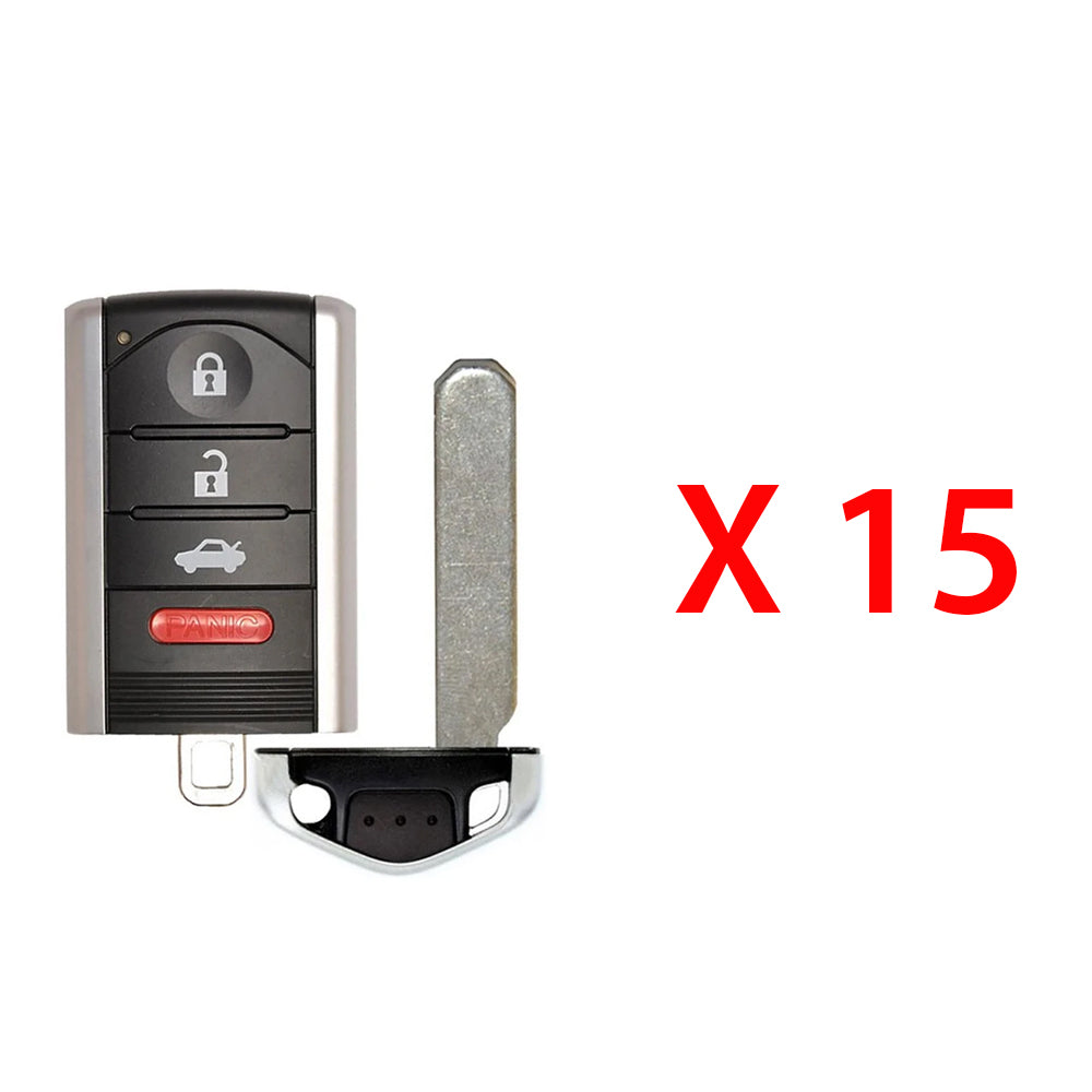 2009 - 2014 Acura TL Smart Key 4B W/ Trunk Fob FCC# M3N5WY8145 - 72147-TK4-A71 / 72147-TK4-A81 - Aftermarket (2 Pack)
