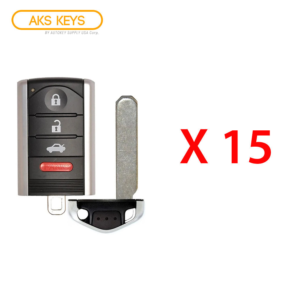 2009 - 2014 Acura TL Smart Key 4B W/ Trunk Fob FCC# M3N5WY8145 - 72147-TK4-A71 / 72147-TK4-A81 - Aftermarket (2 Pack)