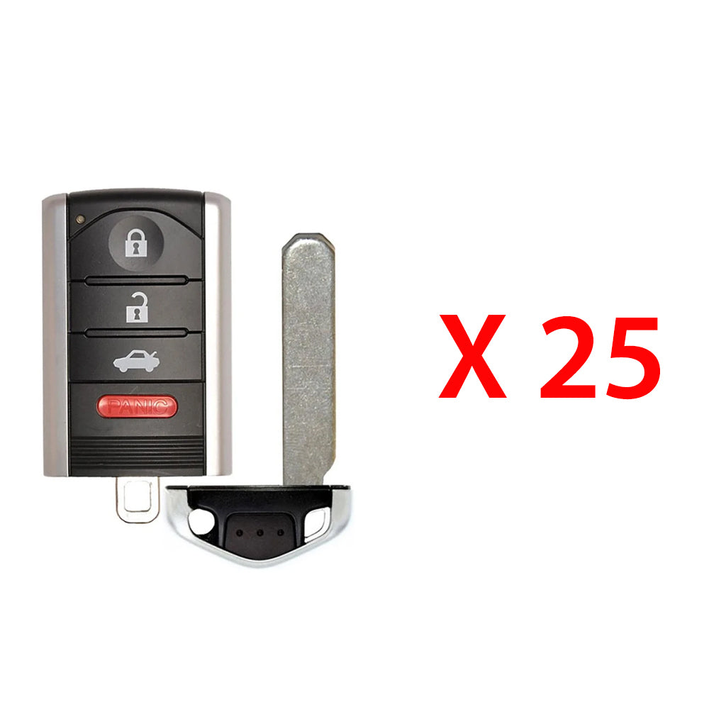 2009 - 2014 Acura TL Smart Key 4B W/ Trunk Fob FCC# M3N5WY8145 - 72147-TK4-A71 / 72147-TK4-A81 - Aftermarket (2 Pack)