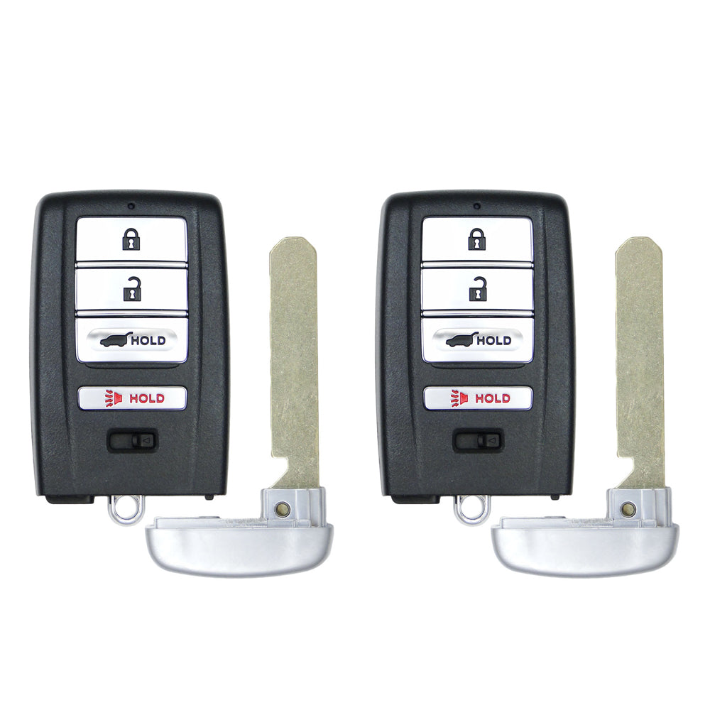 2014 - 2020 Acura MDX RDX Smart Key 4B W/ Hatch Fob FCC# KR5V1X - 72147-TZ5-A01 / 72147-TZ5-A11 - Aftermarket (2 Pack)