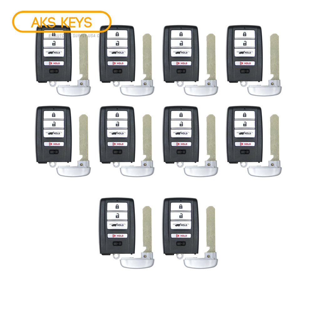 2014 - 2020 Acura MDX RDX Smart Key 4B W/ Hatch Fob FCC# KR5V1X - 72147-TZ5-A01 / 72147-TZ5-A11 - Aftermarket (10 Pack)