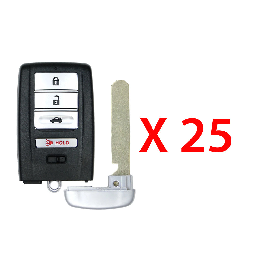 2015 - 2020 Acura ILX TLX RLX Smart Key 4B W/ Trunk Fob FCC# KR5V1X - 72147-TZ3-A01 / 72147-TZ3-A11 - Aftermarket (25 Pack)