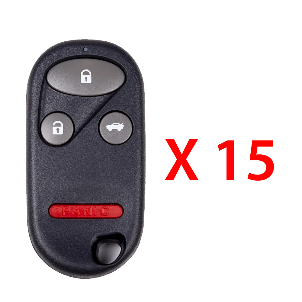 2004 - 2008 Acura TSX TL Keyless Entry 4B W/ Trunk Fob FCC# OUCG8D-387H-A - 72147-SEP-A51 / 72147-SEP-A52 - Aftermarket (15 Pack)