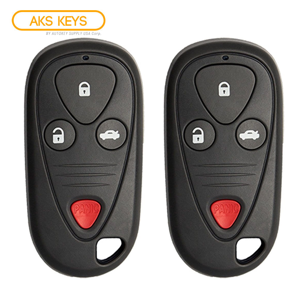 1999 - 2003 Acura TL CL Keyless Entry 4B Fob W/ Trunk FCC# E4EG8D-444H-A - 72147-S0K-A13 / 72147-S0K-A23 - Aftermarket (2 Pack)