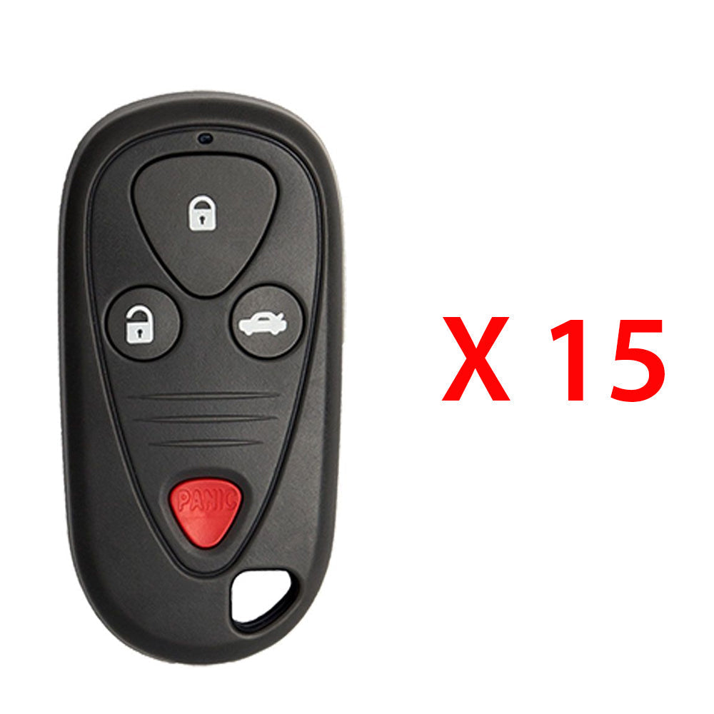 1999 - 2003 Acura TL CL Keyless Entry 4B Fob W/ Trunk FCC# E4EG8D-444H-A - 72147-S0K-A13 / 72147-S0K-A23 - Aftermarket (15 Pack)