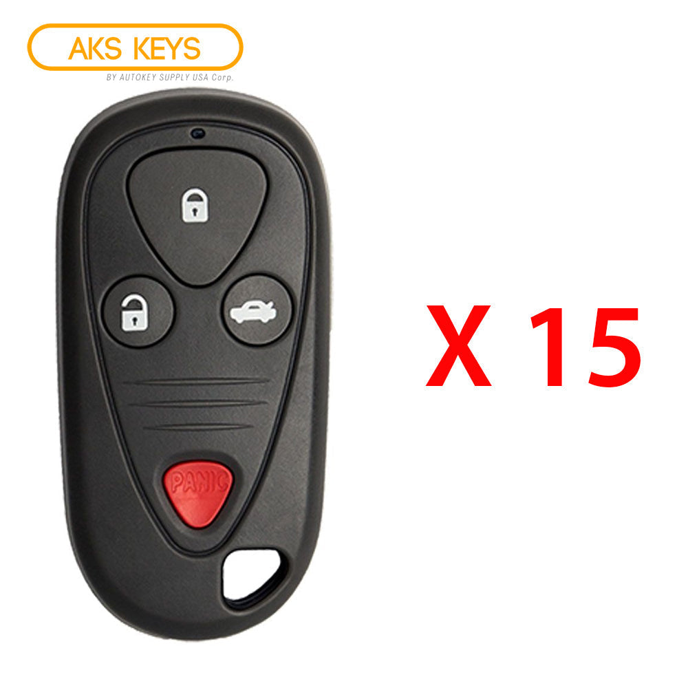 1999 - 2003 Acura TL CL Keyless Entry 4B Fob W/ Trunk FCC# E4EG8D-444H-A - 72147-S0K-A13 / 72147-S0K-A23 - Aftermarket (15 Pack)