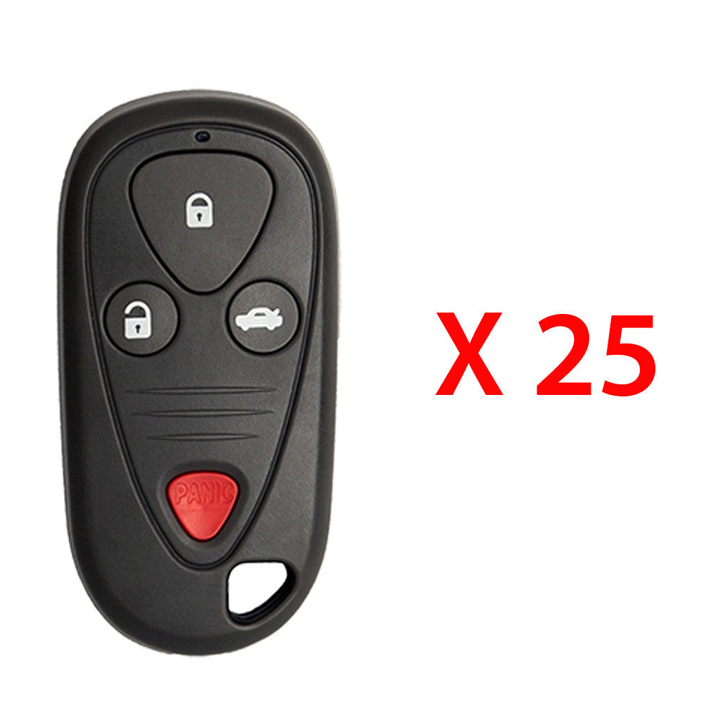 1999 - 2003 Acura TL CL Keyless Entry 4B Fob W/ Trunk FCC# E4EG8D-444H-A - 72147-S0K-A13 / 72147-S0K-A23 - Aftermarket (25 Pack)