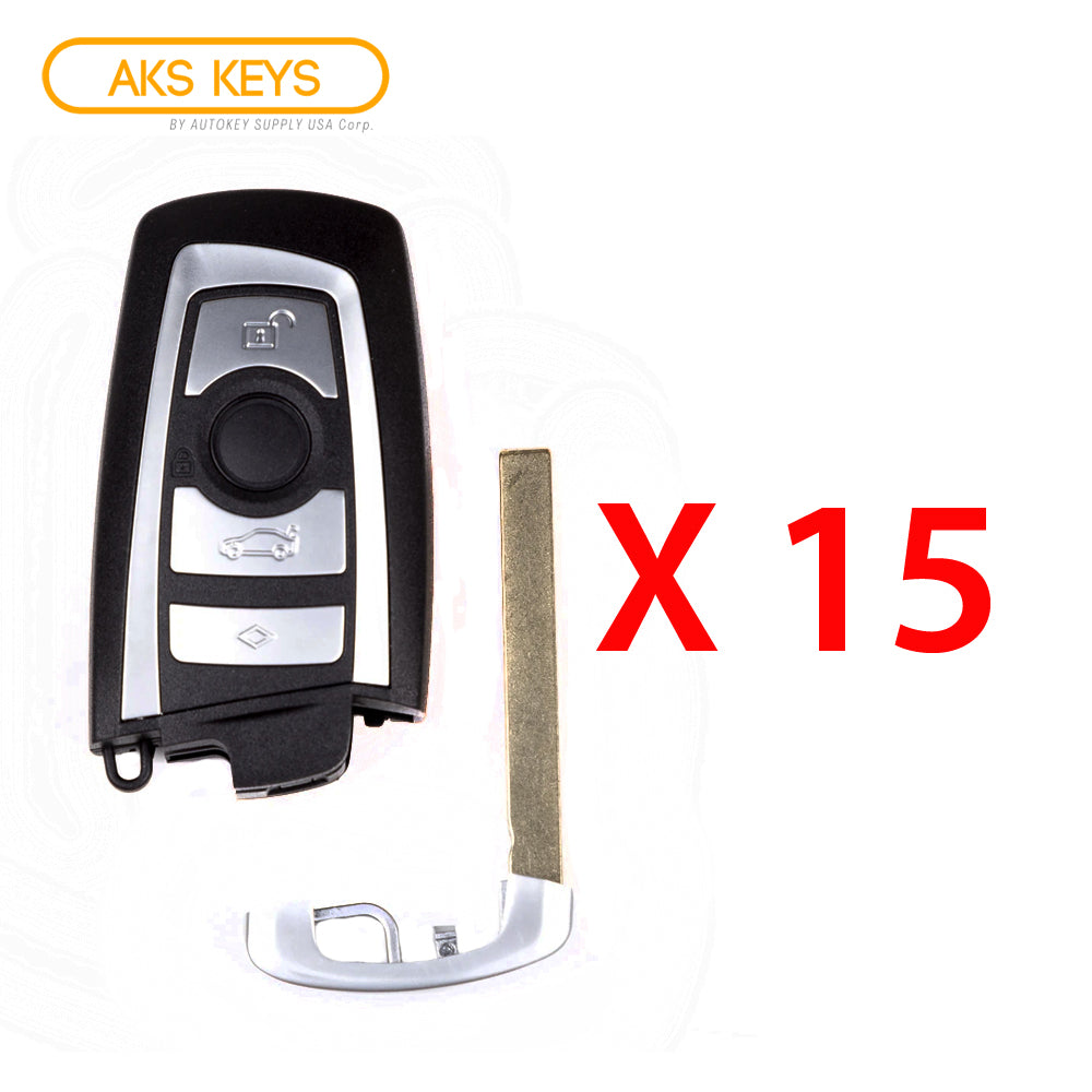 2009 - 2016 BMW 3 5 7 Series Smart Key Fob CAS4 4B FCC# YGOHUF5662 - 433 MHz (15 Pack)