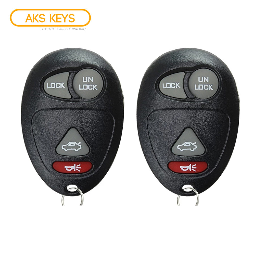 2001 - 2007 Buick Oldsmobile Pontiac Keyless Entry 4B Fob W/ Trunk FCC# L2C0007T - 10335582 (2 Pack) - Aftermarket