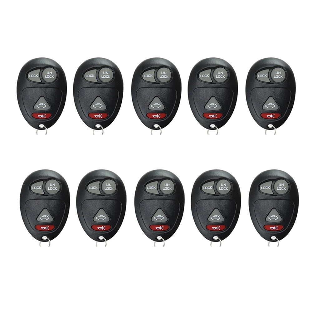 2001 - 2007 Buick Oldsmobile Pontiac Keyless Entry 4B Fob W/ Trunk FCC# L2C0007T - 10335582 (10 Pack) - Aftermarket