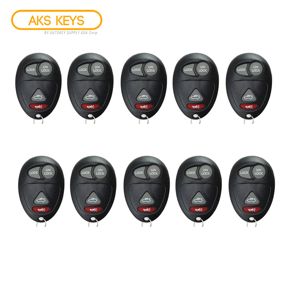 2001 - 2007 Buick Oldsmobile Pontiac Keyless Entry 4B Fob W/ Trunk FCC# L2C0007T - 10335582 (10 Pack) - Aftermarket