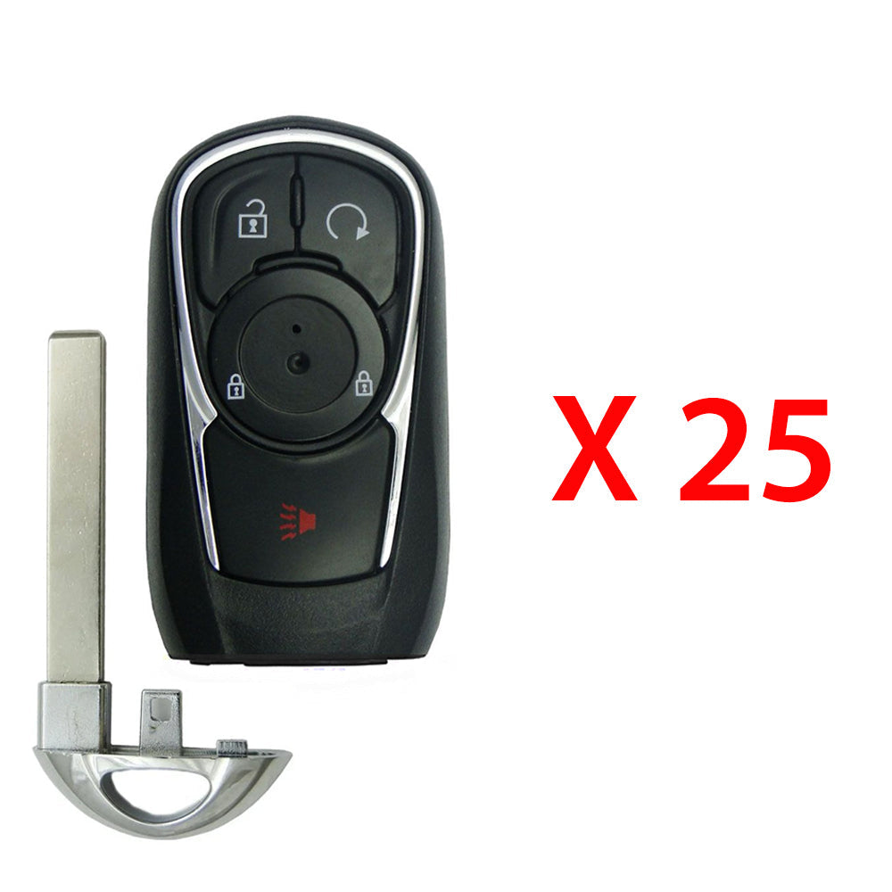 2018 - 2020 Buick Regal Smart Key 4B Fob W/ Remote Start FCC# HYQ4EA - 13511629 (25 Pack) - Aftermarket