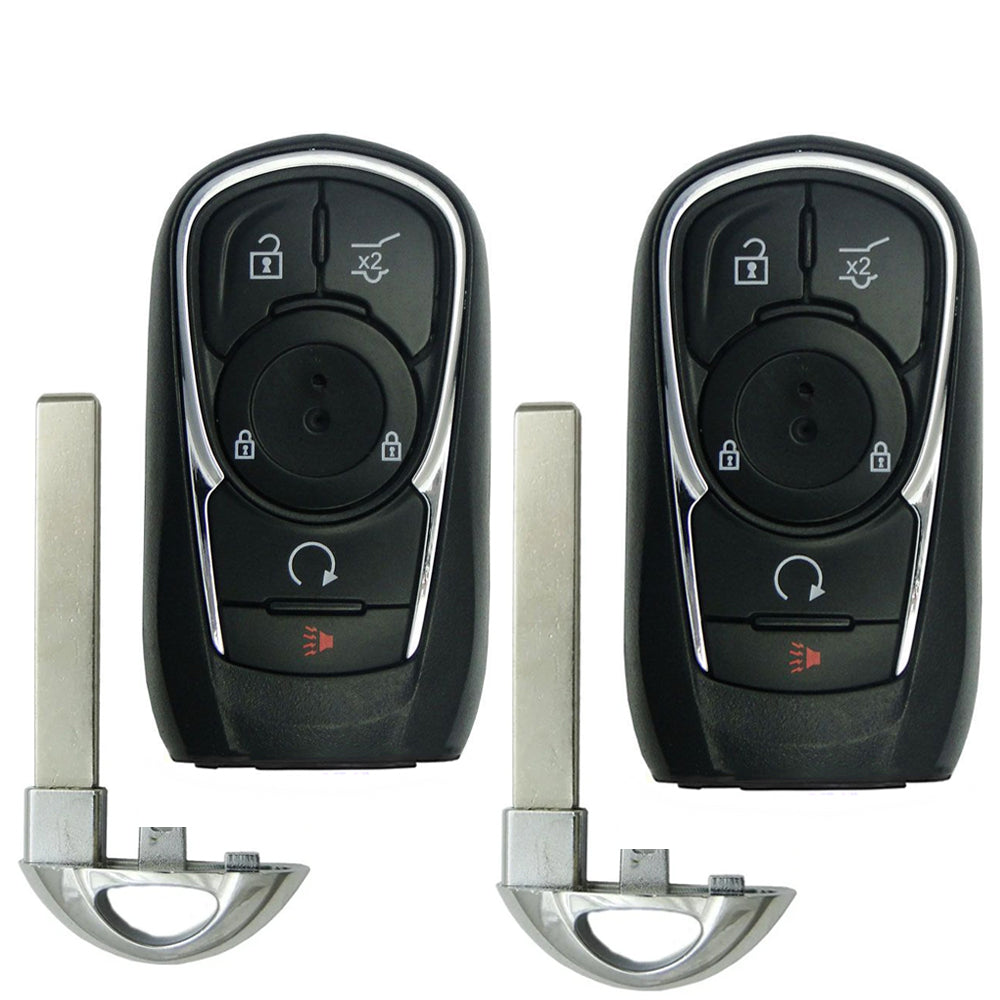 2018 - 2019 Buick Enclave Smart Key 5B Fob W/ Hatch & Remote Start FCC# HYQ4EA - 13521090 (2 Pack) - Aftermarket
