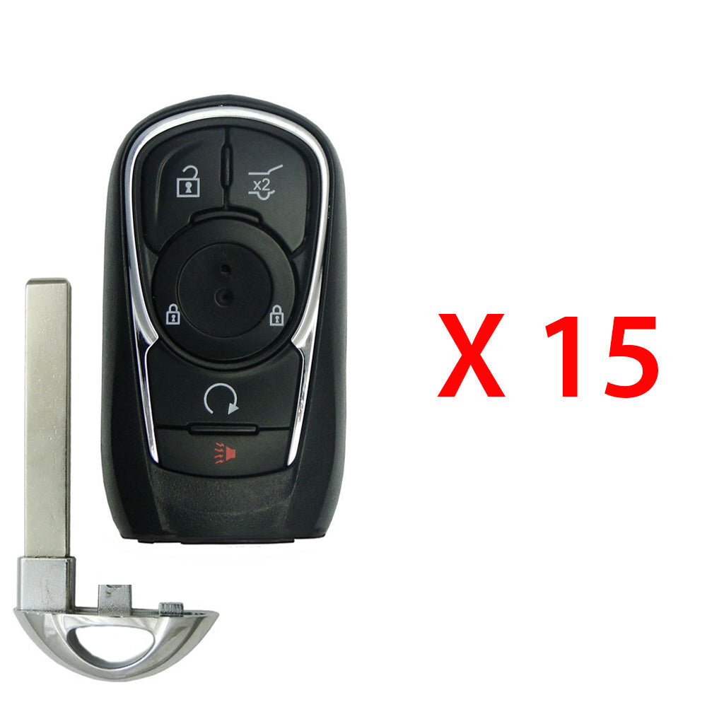 2018 - 2019 Buick Enclave Smart Key 5B Fob W/ Hatch & Remote Start FCC# HYQ4EA - 13521090 (15 Pack) - Aftermarket