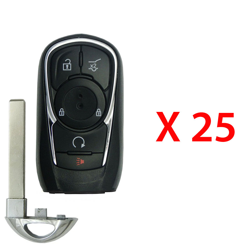 2018 - 2019 Buick Enclave Smart Key 5B Fob W/ Hatch & Remote Start FCC# HYQ4EA - 13521090 (25 Pack) - Aftermarket