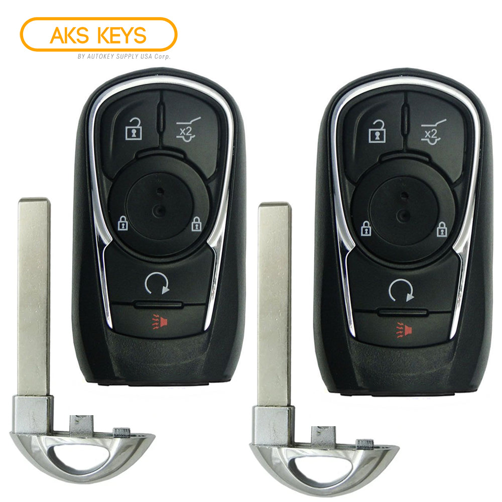 2016 - 2020 Buick Envision Smart Key 5B Fob W/ Hatch & Remote Start FCC# HYQ4AA - 13532385 (2 Pack) - Aftermarket