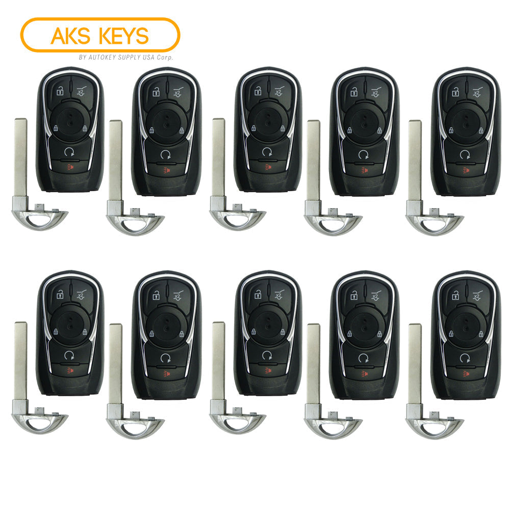 2016 - 2020 Buick Envision Smart Key 5B Fob W/ Hatch & Remote Start FCC# HYQ4AA - 13532385 (10 Pack) - Aftermarket