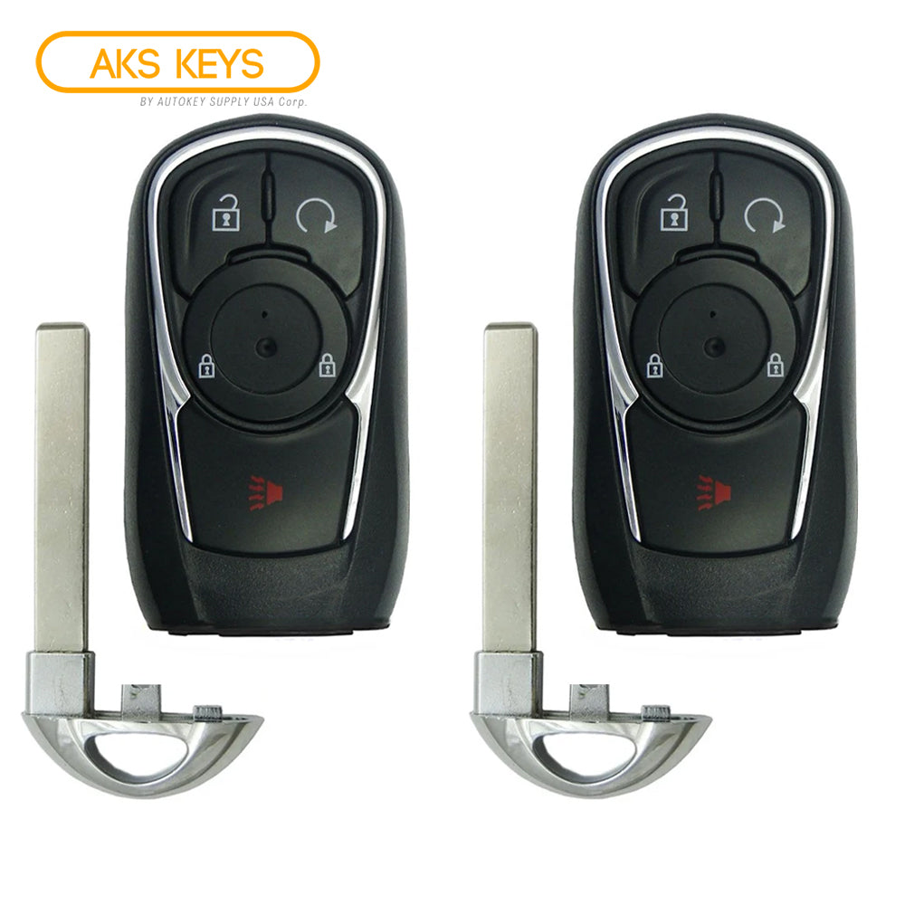 2017 - 2020 Buick Encore Smart Key 4B Fob W/ Remote Start FCC# HYQ4AA - 13506665 (2 Pack) - Aftermarket