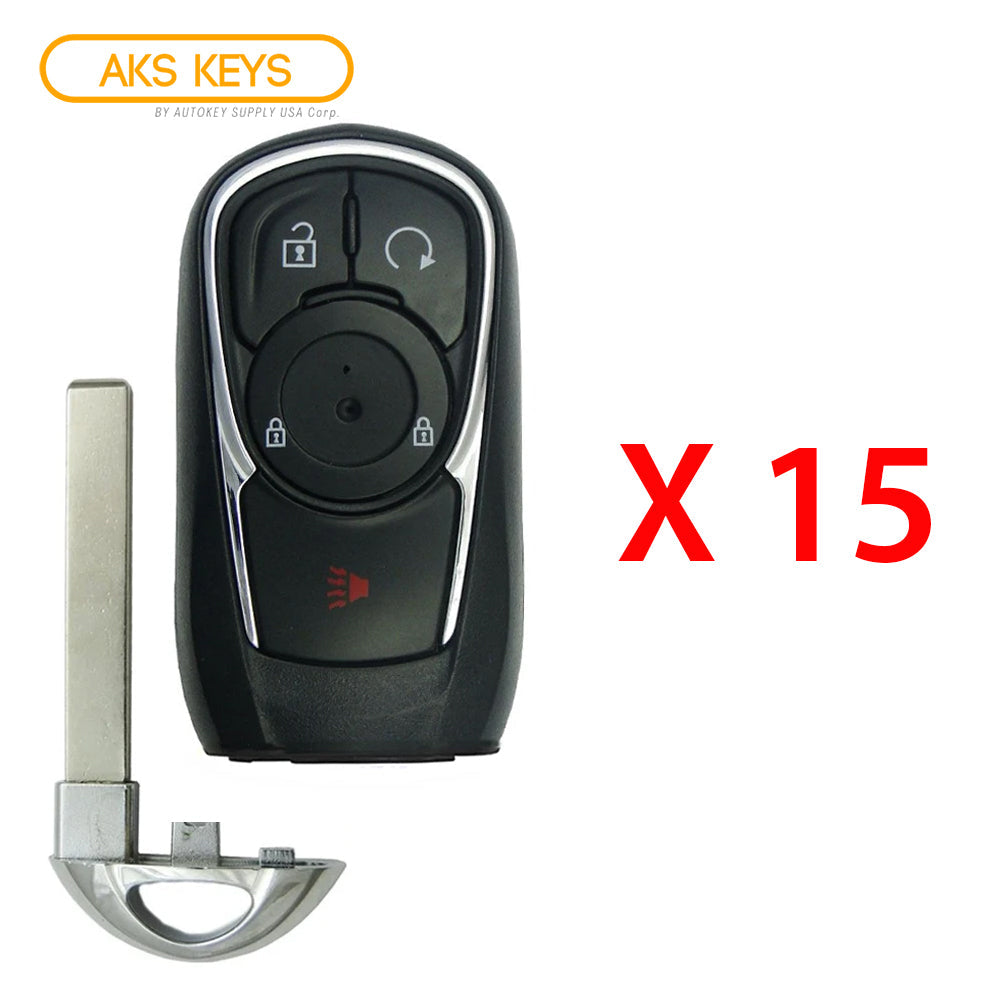 2017 - 2020 Buick Encore Smart Key 4B Fob W/ Remote Start FCC# HYQ4AA - 13506665 (15 Pack) - Aftermarket