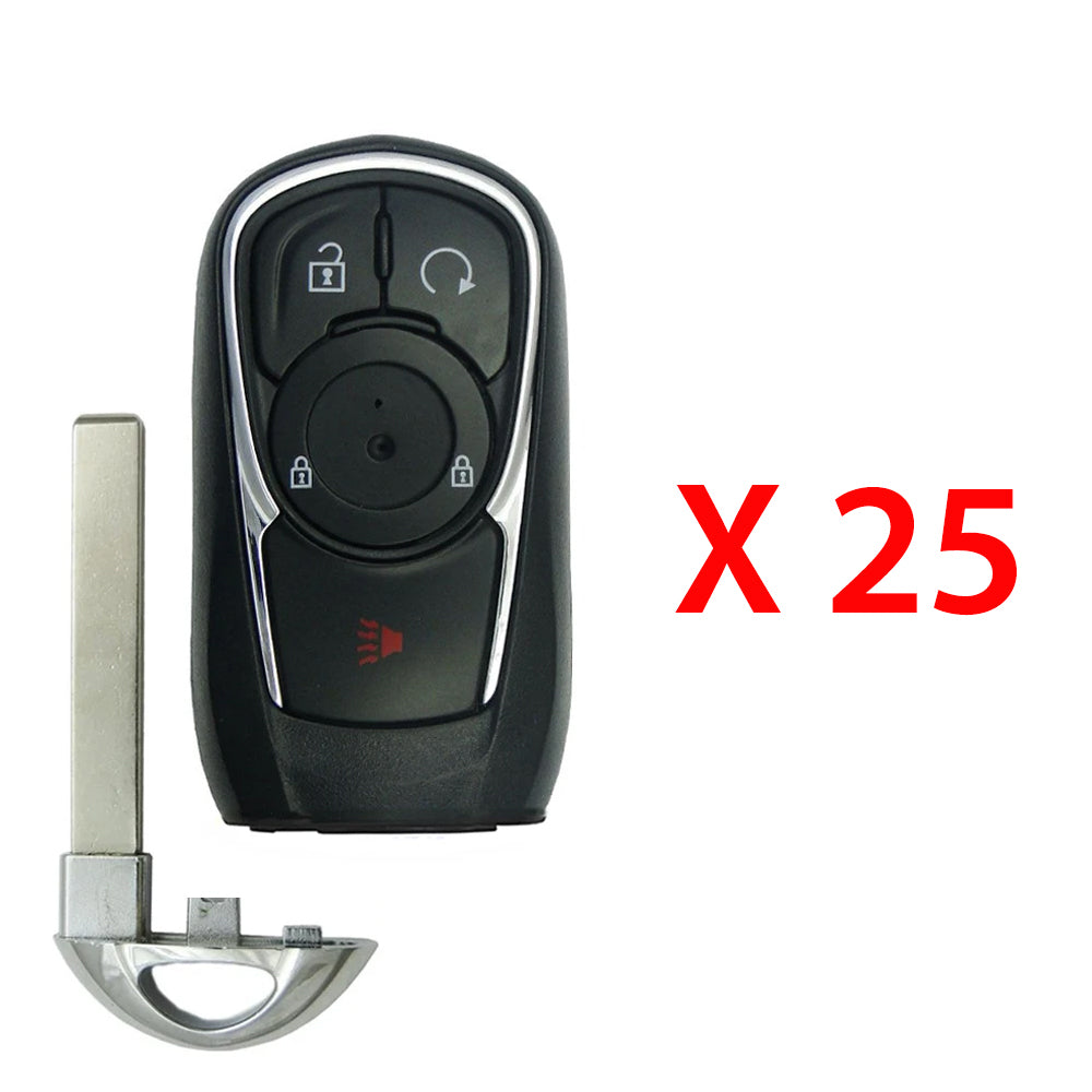2017 - 2020 Buick Encore Smart Key 4B Fob W/ Remote Start FCC# HYQ4AA - 13506665 (25 Pack) - Aftermarket