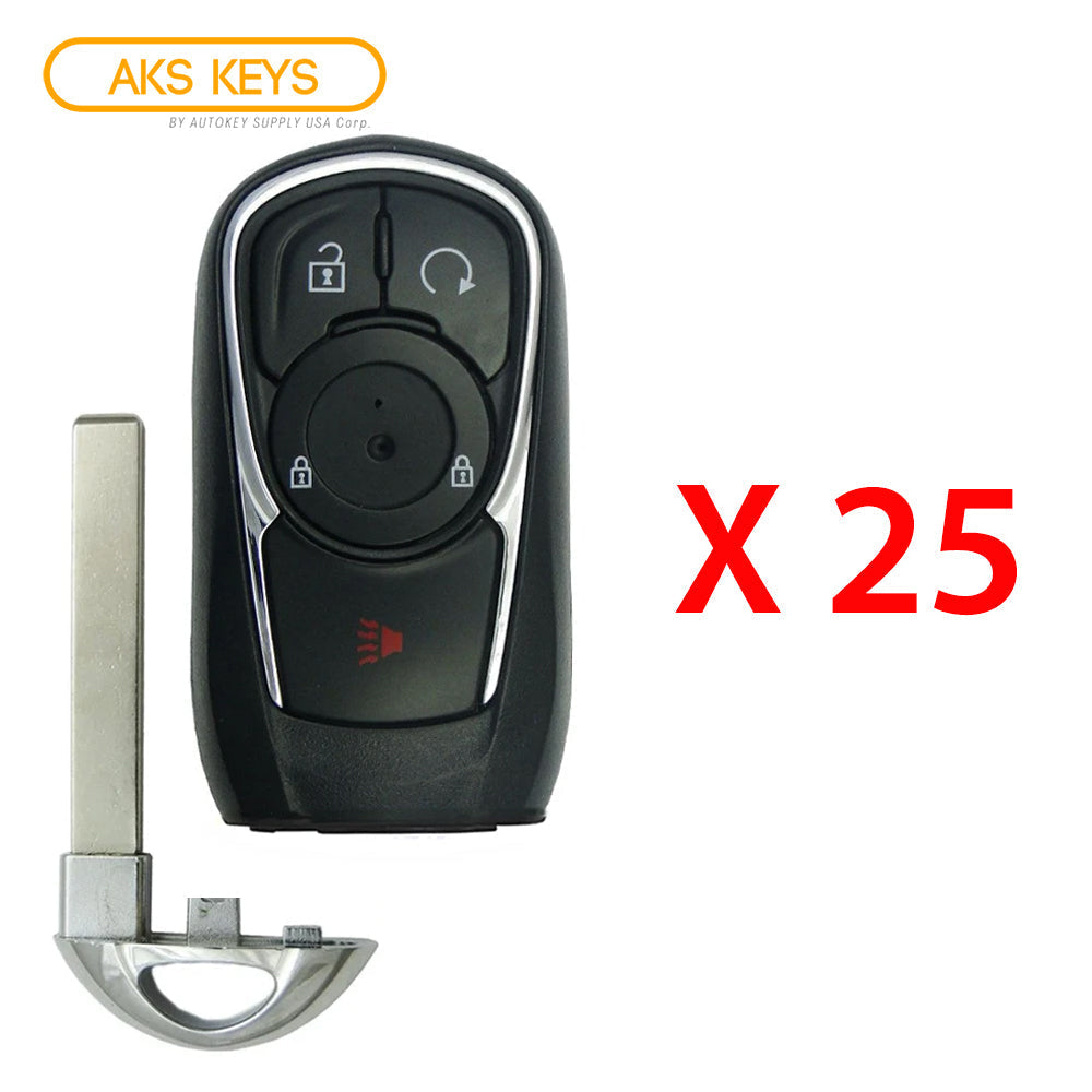2017 - 2020 Buick Encore Smart Key 4B Fob W/ Remote Start FCC# HYQ4AA - 13506665 (25 Pack) - Aftermarket