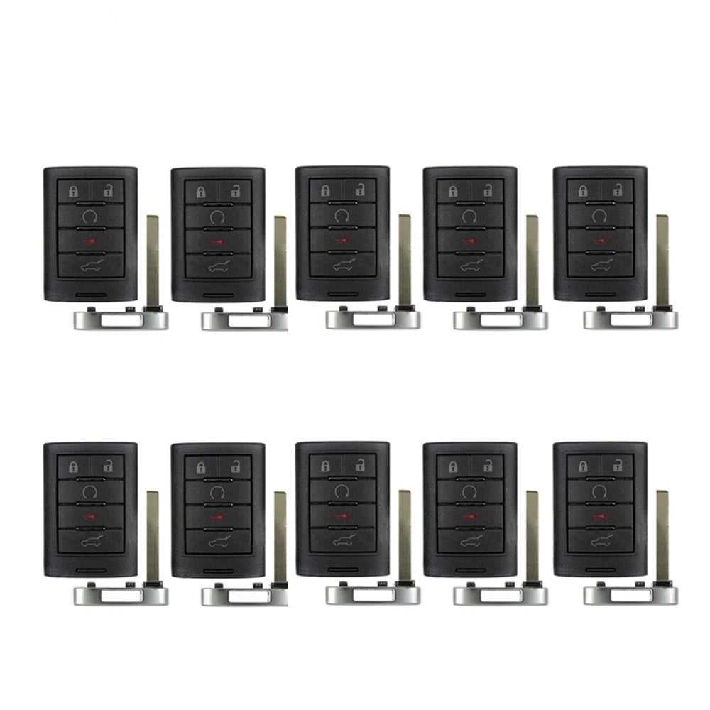 AKS KEYS Aftermarket Smart Remote Key Fob for Cadillac SRX 2010 2011 2012 2013 2014 2015 5B FCC# NBG009768T (10 Pack)